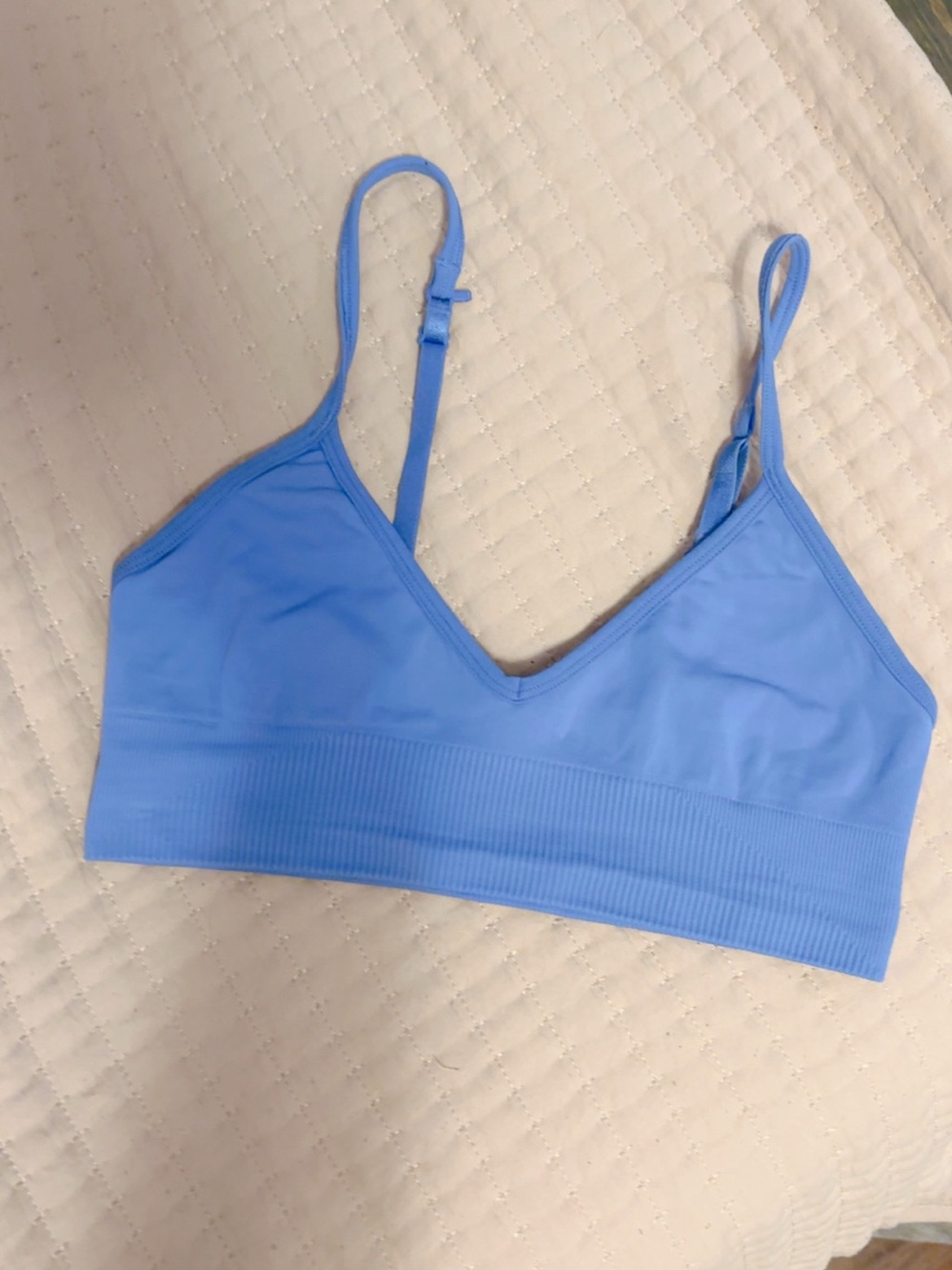 lululemon athletica Powder Blue Seamless Bralette with Adjustable Straps